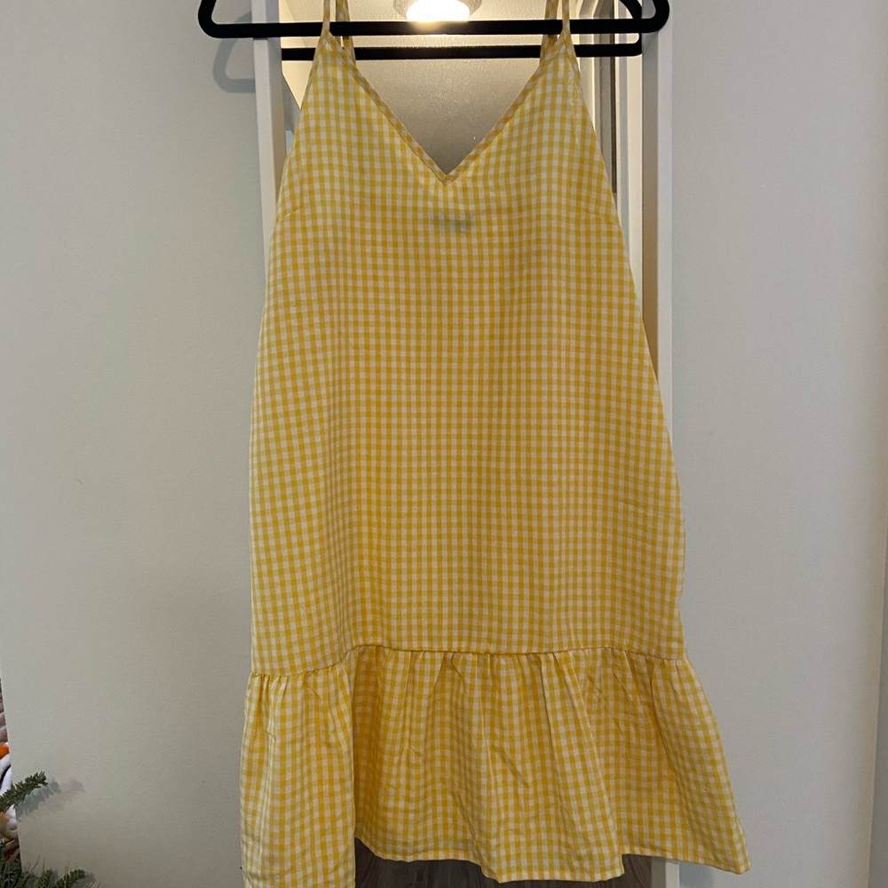 SHEIN Yellow gingham dress